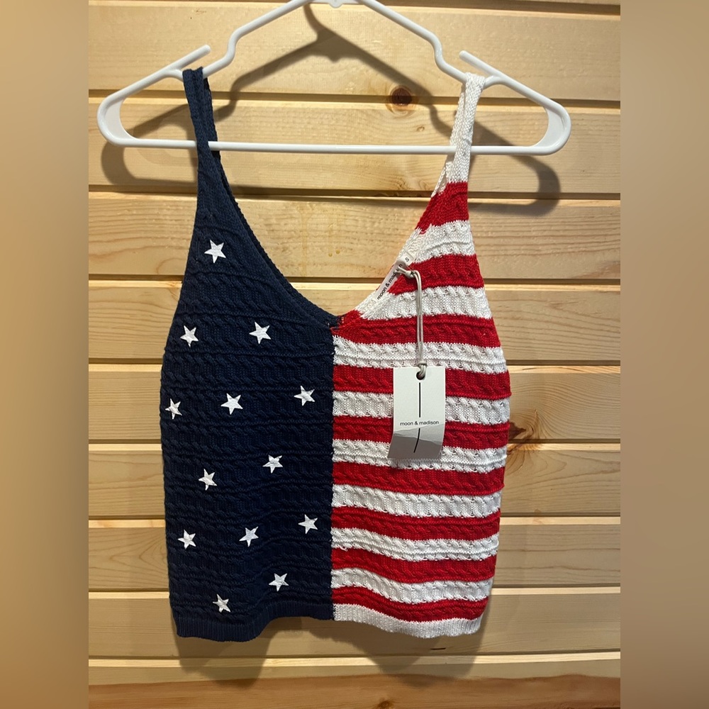 Flag sweater tank!
